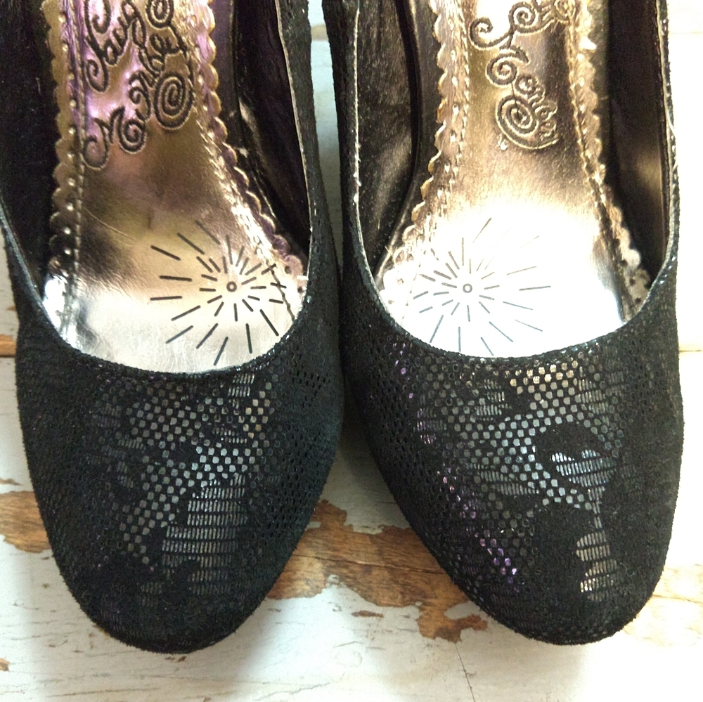 Naughty Monkey Leather Platforms Embellished Heels - image 5